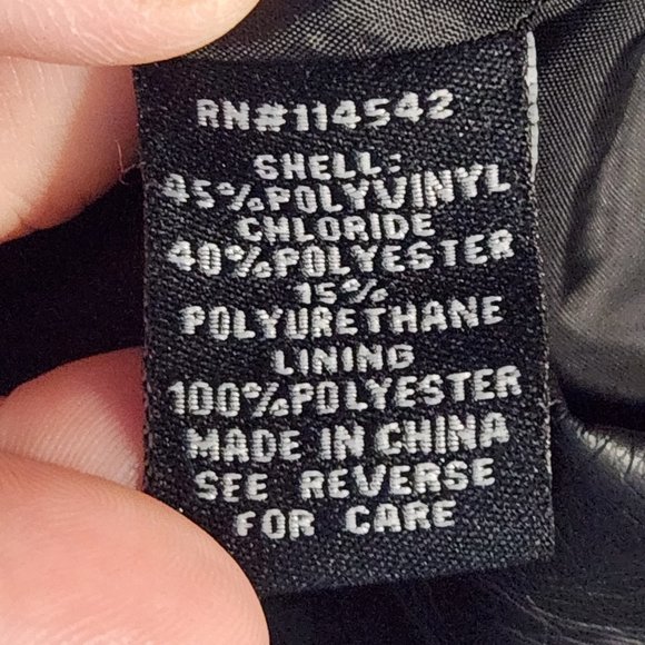 Faux Black Leather Jacket - Picture 11 of 11